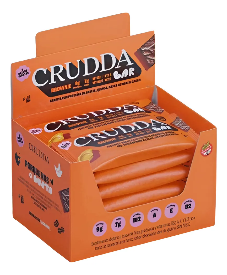 Barras Proteicas Crudda - Caja x 10 unidades
