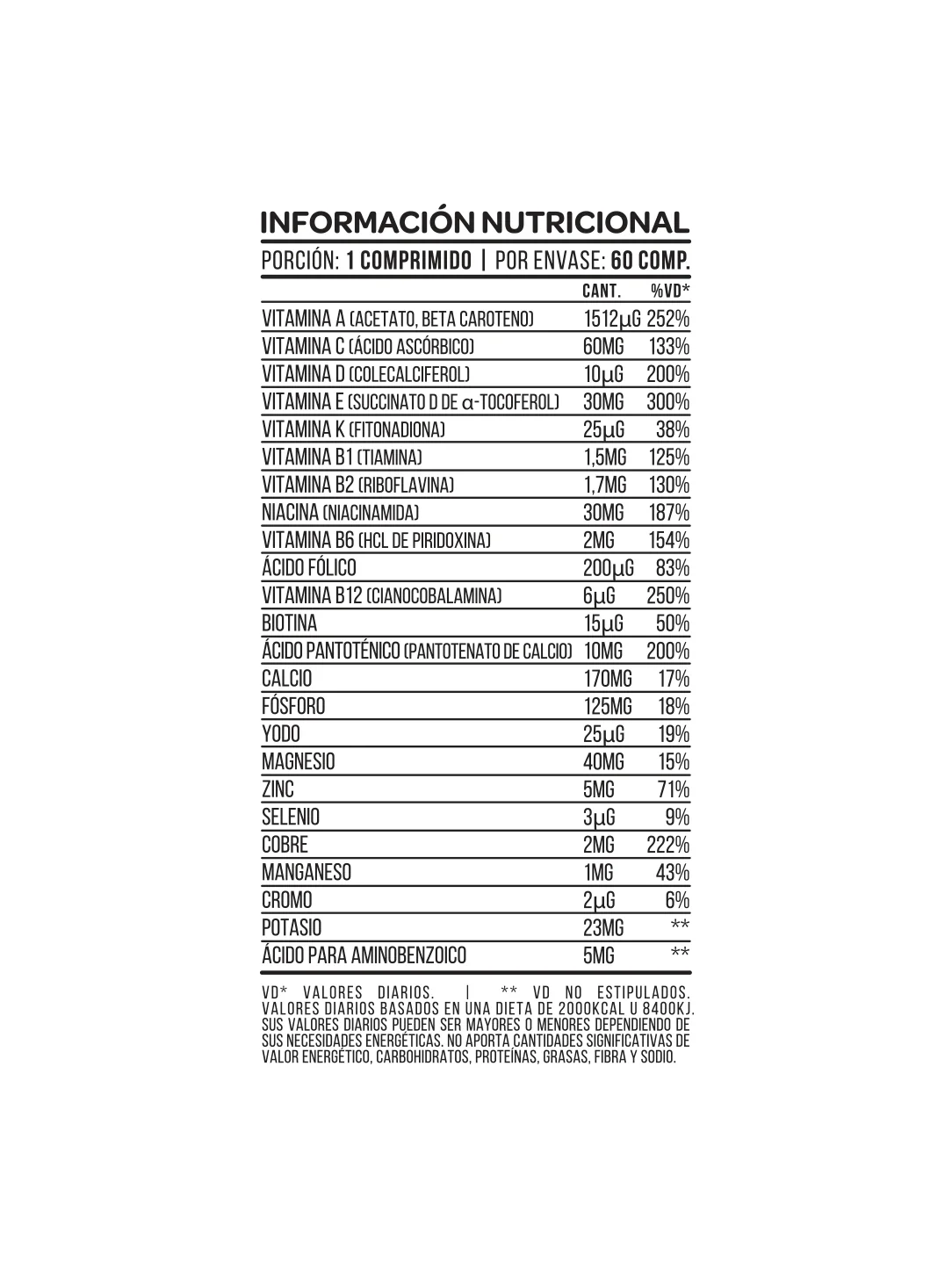 Multivitamínico Star Nutrition - Imagen 2