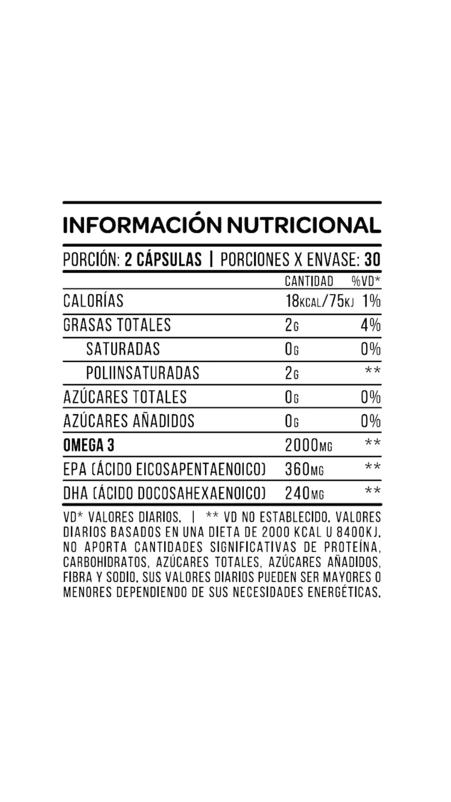STAR NUTRITION - Omega 3 Fish Oil 60 cápsulas - Imagen 2